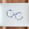Camy Hoop Earrings in Greek Goddess Blue