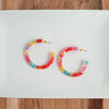 Camy Hoop Earrings in Rainbow Confetti