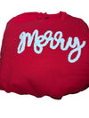 Red Merry Chenille Yarn Sweatshirt