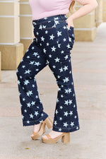 Judy Blue Janelle Full Size High Waist Star Print Flare Jeans