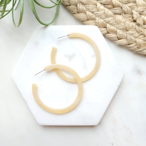 Cameron Hoop Earrings - Natural
