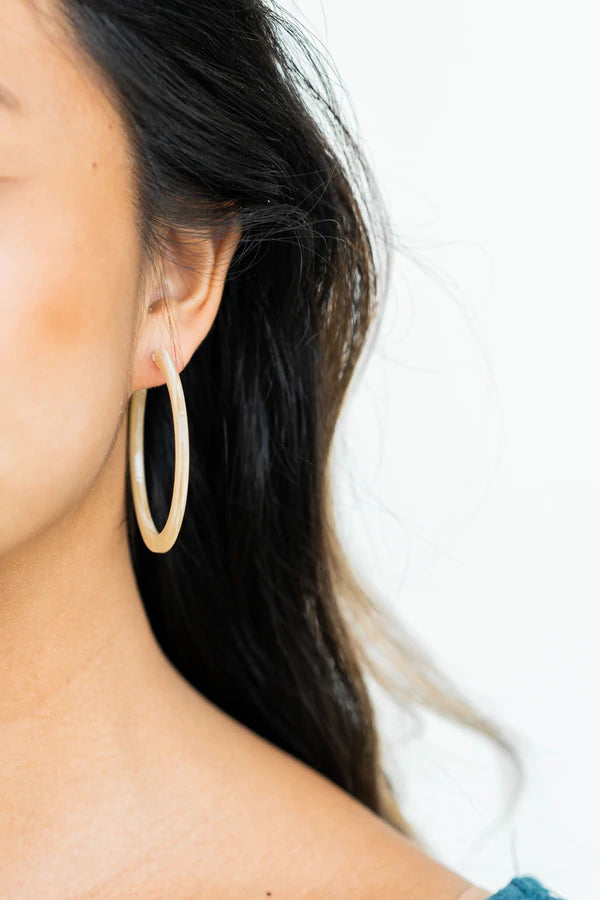 Cameron Hoop Earrings - Natural
