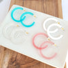 Camy Hoop Earrings in Blue