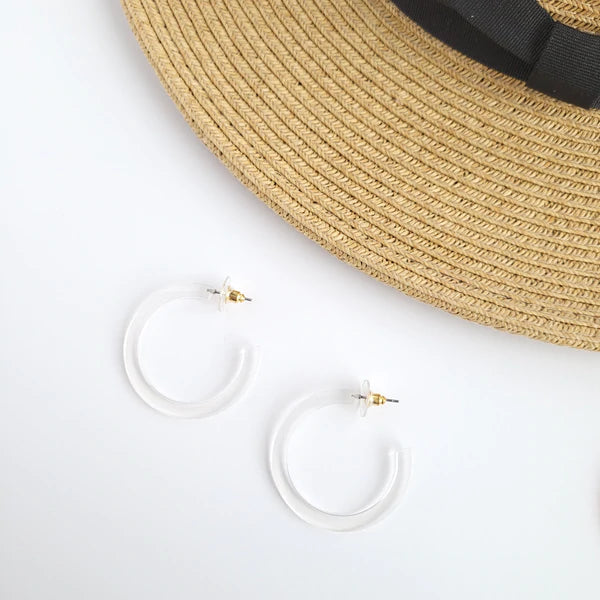 Camy Hoop Earrings in Clear