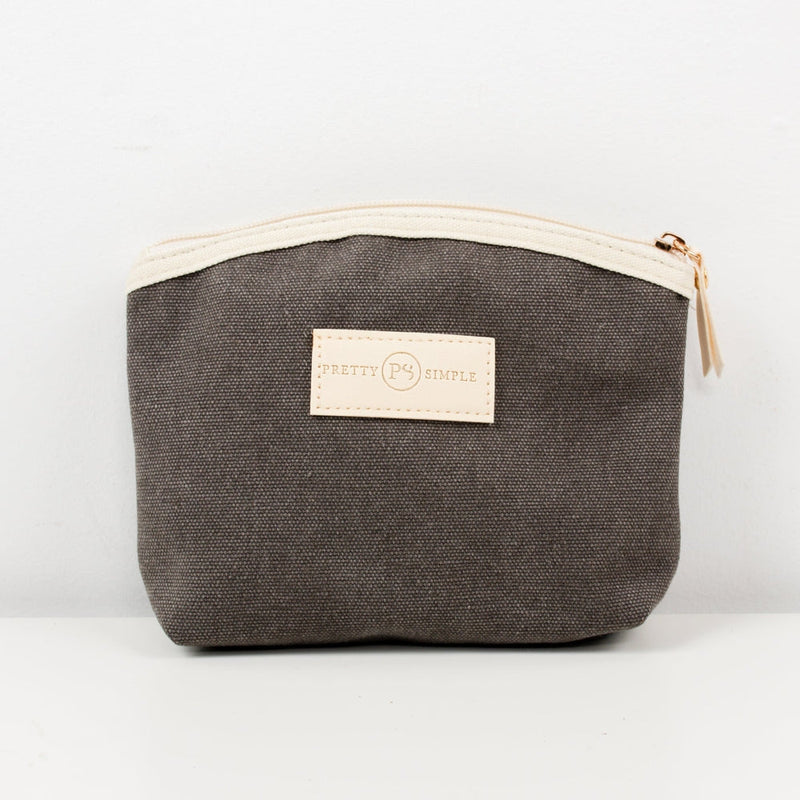 Little Matching Canvas Luna Pouch in Grey