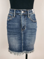 Judy Blue Frayed Hem Mini Skirt