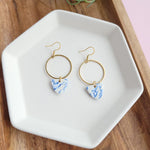 Iris Earrings in Greek Goddess Blue