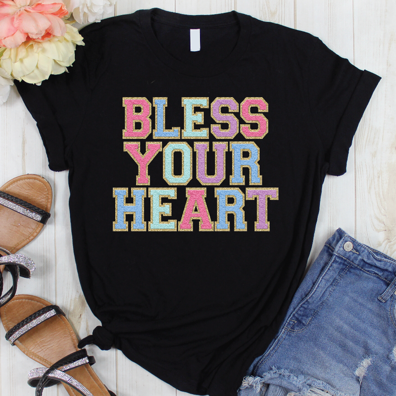BLESS YOUR HEART Patch Letter (Printed)